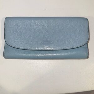 Coach Blue Leather Women's Clutch/Wallet